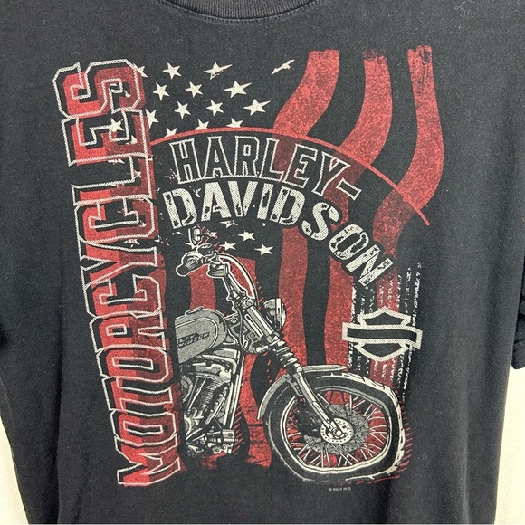 Harley Davidson Patriotic graphic motorcycle tee T-shirt size: L - Picture 2 of 8